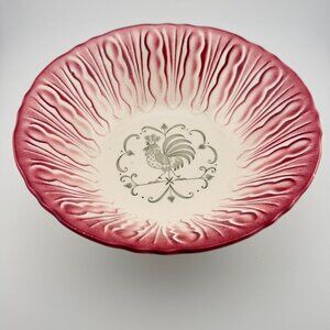 Scio Pottery Provincial Rooster and Weathervane Bowl